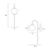 LNC Temporaneog 6-in 1-Lights Polished Gold with Clear Glass Modern/Contemporary  Indoor Wall Lights - 3 of 4
