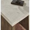 Signature Design by Ashley Brendalhouse Contemporary Square End Table - Faux Cement Top with Mango Wood Base, Light Brown - 3 of 4
