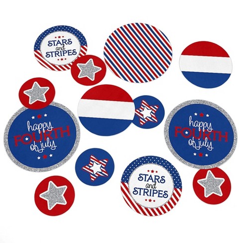 15 Stars and Stripes Large Stickers - Fourth of July - Party Favors