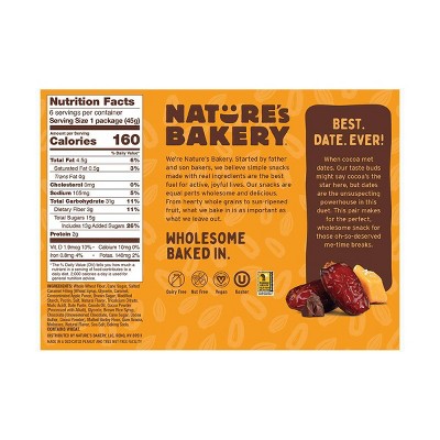 Nature's Bakery Salted Caramel Bakery - 1.6oz/6ct