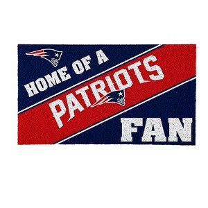 Evergreen New England Patriots Team Turf Mat- 28 x 16 Inches Indoor Outdoor Doormat - 1 of 4