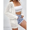 Plus Size Loose Fit Cardigan Milanese Knit Cardigan Long Sleeve - 4 of 4