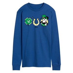 Men's - Disney - Mickey St Patricks Icons Long Sleeve Graphic T-Shirt - 1 of 4