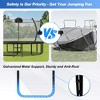12/14/16FT Trampoline with Basketball Hoop, Enclosure net, Curved Poles & Ladder, Round Outdoor Trampoline for Kids and Adults - ModernLuxe - 4 of 4