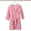 Personalized Linum Kids 100% Polyester SUPER PLUSH Double Brushed Hooded Bathrobe in White Bookman Font - 3 of 3