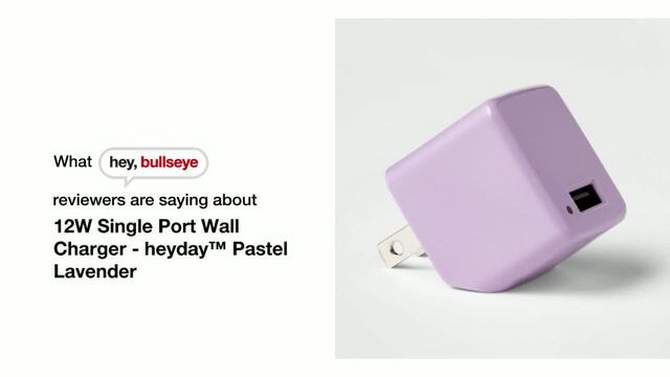 12W Single Port Wall Charger - heyday™, 2 of 5, play video