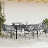 vidaXL Garden Dining Set Grey PE Rattan 4-seater UV-resistant materials - 3 of 4