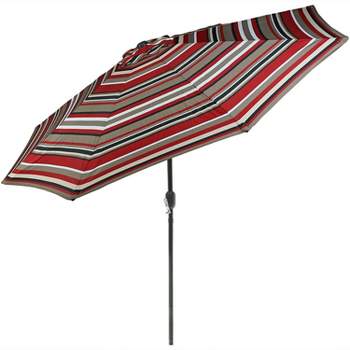 Sunnydaze Outdoor Aluminum Patio Umbrella, Tilt, and Crank - 9'