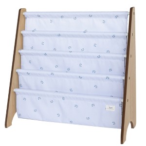 3 Sprouts Recycled Fabric Kids Bookcase, Toddler Bookshelf - Blueberry Mist - 1 of 4