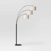 Avenal 3-Head Shaded Arc Floor Lamp Black - Threshold™ - image 2 of 4