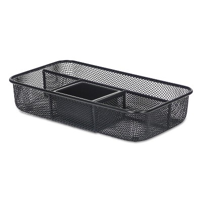 Universal Metal Mesh Organizer Tray 10 5/8 x 6 x 2 Black 20020