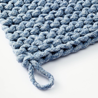 7&#34; Rope Trivet Marled Blue - Figmint&#8482;