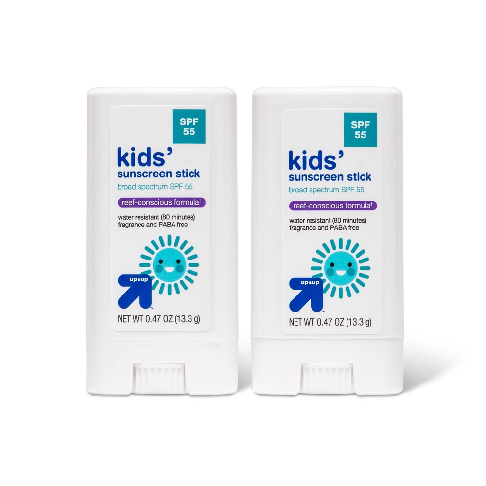 Photos - Cream / Lotion Kid's Sport Sunscreen Stick - SPF 55 - 0.47oz/2pk - up & up™