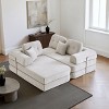GDFStudio Leonardo Modern 104" Chenille Upholstered L-Shaped Convertible Sectional Sofa with Pillows - 4 of 4