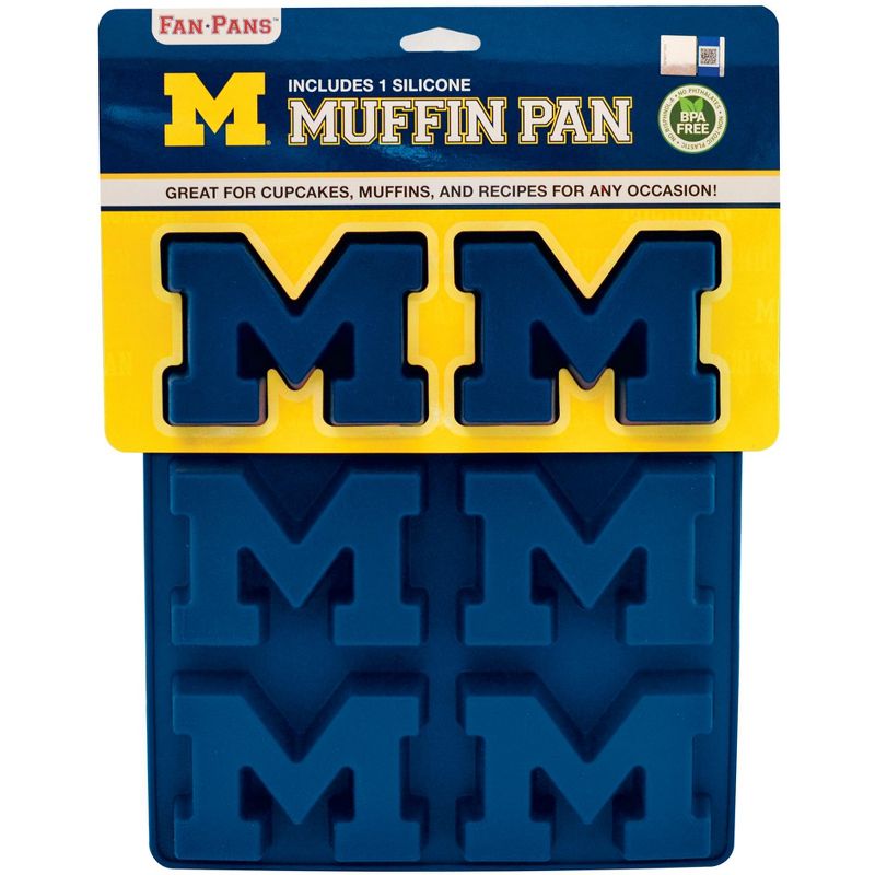 MasterPieces FanPans Team Silicone Muffin Pan - NCAA Michigan Wolverines, 2 of 5