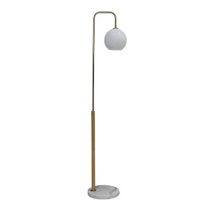 VYNXARIA 63"H Tall Corner Floor Lamp, Standing Light for Living Room, Bedroom & Office Space Illumination, Solaris White Lampshade Floor Lamp - 1 of 4