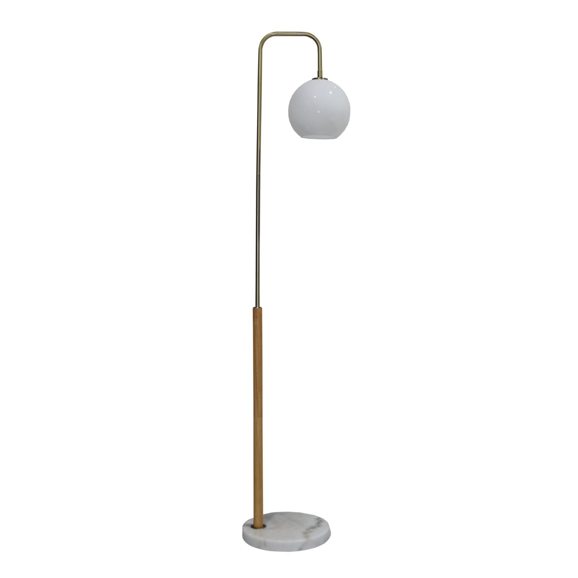 GDFStudio Salta Modern Floor Lamp with Slim Tall Design, White
