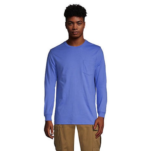 Lands' End Men's Super-t Long Sleeve T-shirt With Pocket : Target