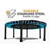 LEAPS & REBOUNDS Round Mini Fitness Trampoline & Rebounder Indoor Home Gym Exercise Equipment Low Impact Workout for Adults - 3 of 4
