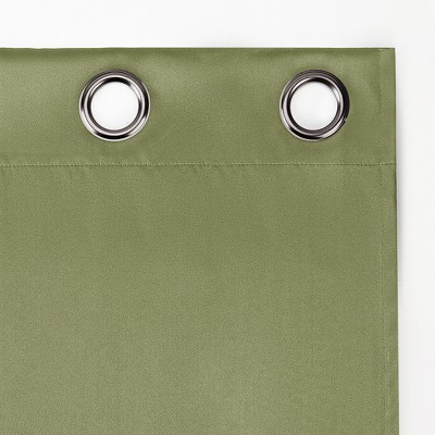 Sage Green 63" Blackout Polyester Grommet Curtain Panel