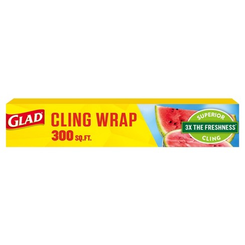 Glad ClingWrap Clear Plastic Food Wrap, 300 sq ft - Fry's Food Stores