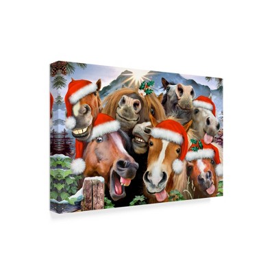 Trademark Fine Art -Howard Robinson 'Christmas Horses' Canvas Art
