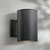 Possini Euro Design Modern Outdoor Wall Light Fixture Black LED Downlight 7 1/2" Cylinder Shade for Exterior Barn Deck House Porch Yard Patio Outside - 2 of 4