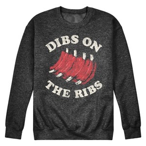 Men's - Instant Message - Dibs On The Ribs Graphic Fleece Sweatshirt - 1 of 4