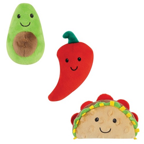 Luvable Friends Dog Squeaky Plush Dog Mini Toy Set, Taco Party, One Size :  Target