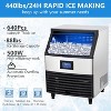 Acekool Commercial Ice Maker Machine, 130Lbs/24H with 27Lbs Storage Bin, Clear Ice Cubes & Automatic Cleaning for Restaurants and Home - 4 of 4