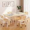 Kids Table and Chair Set, Height Adjustable Toddler Table for Ages 2-10, Non-Slip Legs, Arts Crafts Table, Children Activity Table for Daycare Home - 2 of 4
