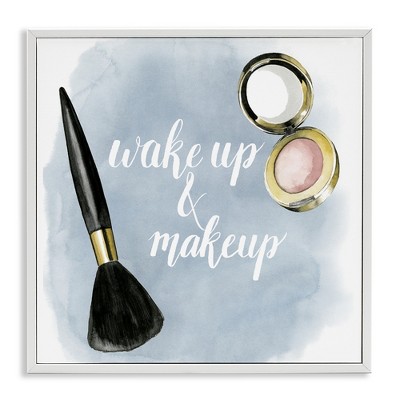 Stupell Industries Watercolor Wake Up & Make Up, 24" x 24"