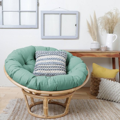 Plush teal best sale papasan cushion