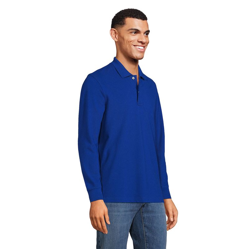 Lands' End Men's Comfort First Long Sleeve Solid Mesh Polo, 5 of 6