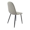 Sapphtopaz Modern Dining Chairs Set of 4 Upholstered Spoon Shape Kitchen Chair with Metal Legs and Curved Back for Dining Room, Living Room - 4 of 4
