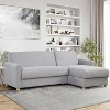 Serta Crosby Convertible Sectional Light Set Gray: Upholstered Modular Sleeper with Storage, Scandinavian Style - 2 of 4