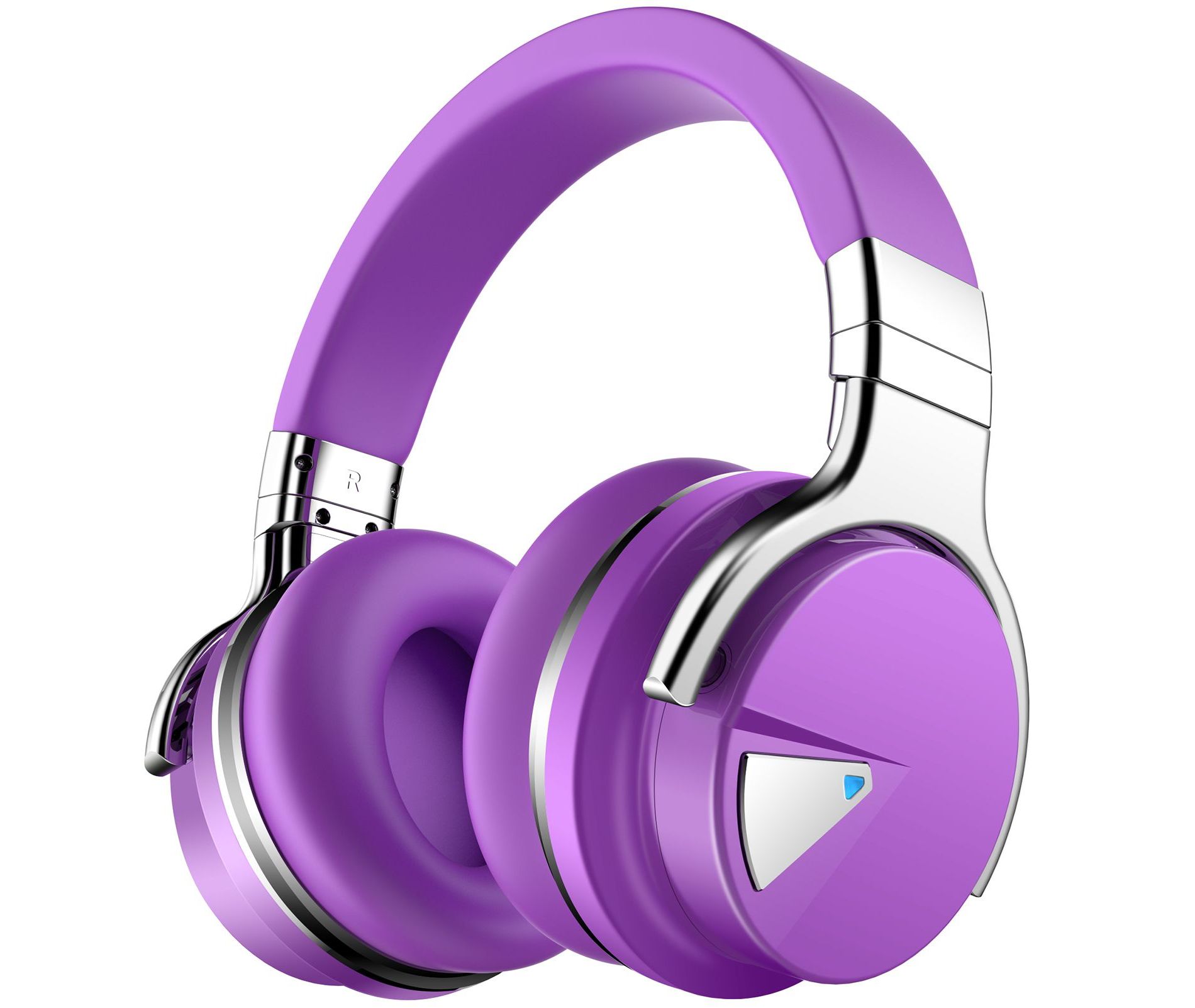 COWIN E7 Active Noise Cancelling Headphones Wireless Over-Ear Headphones Bluetooth 30H Playtime Purple