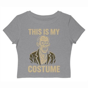 Rerun Island Women This Is My Costume Zombie Short Sleeve Graphic Cotton Baby Tee - 1 of 4