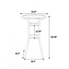 3pcs Outdoor Bar Set, Patio Bar Table and Chairs Set, Bar Height Patio Set - 2 x Swivel Bar Chairs - 3 of 4