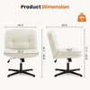 ALEXOUN Criss Cross Home Office Chair,Wide Seat,PU Leather Swivel Height Adjustable Comfy Computer Task Seat,for Home,Office - 3 of 4