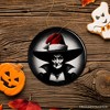 Witch with Santa Hat Ceramic Ornament, Halloween Themed Christmas Gift and Decor| OrnamentallyYou - 4 of 4