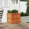 vidaXL - Solid Wood Pine Flower Box Outdoor Planter - 23.6"x23.6"x23.6" - Wax Brown - Garden/Balcony/Patio Decorative Planter Box - Assembly Required - 3 of 4