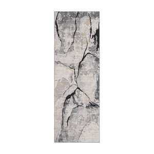 Washable Modern Abstract Living Room Area Rugs, Soft Non Slip Throw Carpet for Bedroom, Contemporary Floor Cover - 1 of 4