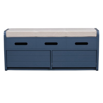 Bella Depot 43''W Rustic Storage Bench with 2 Drawers