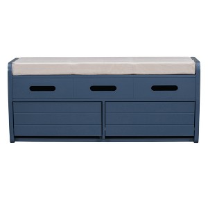 Bella Depot 43''W Rustic Storage Bench with 2 Drawers - 1 of 4