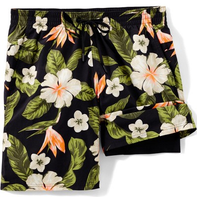 Мужские брюки Lands' End Men's 9" Volley Hydroliner Swim Trunks - Large - Red Fish/Soft Sky Blue — фото 4