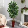 HomeStock  5 ft. Artificial Ficus Tree in Planter for Indoor/Outdoor - 3 of 4