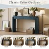 Vynxaria Natural Wood Grain Entryway Console Table with 2 Drawers, Fluted Legs, Oval Top, 4 Colors Handcrafted Oak Veneer - 3 of 4