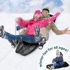 Slippery Racer Downhill Xtreme Flexible Adults and Kids Plastic Toboggan Snow Sled for 2 Riders with Pull Rope (3 Pack) - 3 of 4