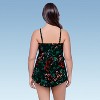 Aqua Green, Women's Keyhole Blouson Romper - 3 of 3